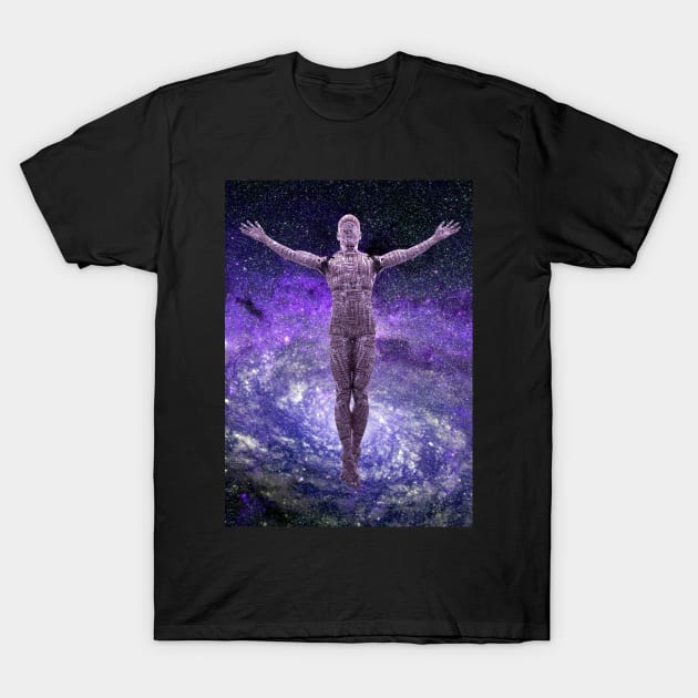 Droid Ascension in fantastic vivid space T-Shirt by rolffimages